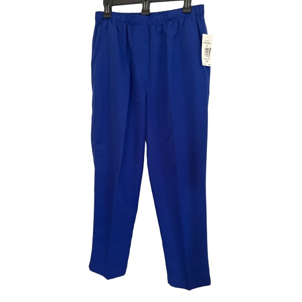 Alia Cobalt Blue, Elastic Waist, Straight Leg Pants, Size 12S